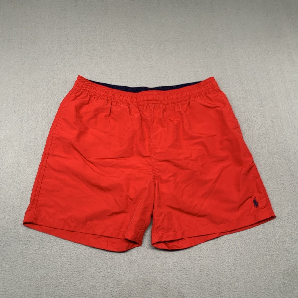 Polo Ralph Lauren Swim Short Men XXL Red Mesh Lined Pull On Drawstring Beach Y2k